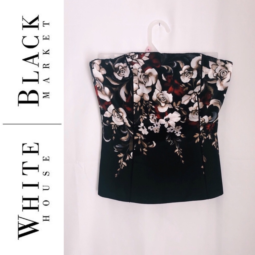 White House Black Market Floral Corset Top